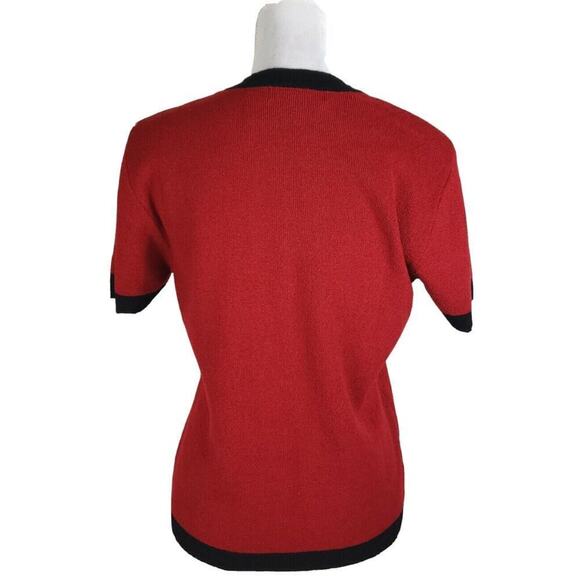 Vintage Liz Claiborne~Size L~Red/Black 2 Pc. Set Wool Blend Christmas Workwear - Picture 12 of 15